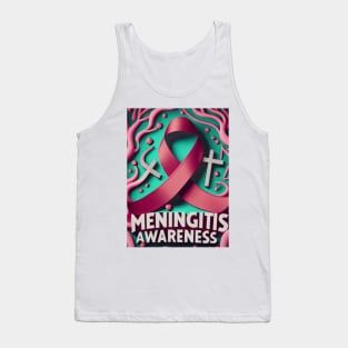 Meningitis Awareness Ribbon with Veins Tank Top